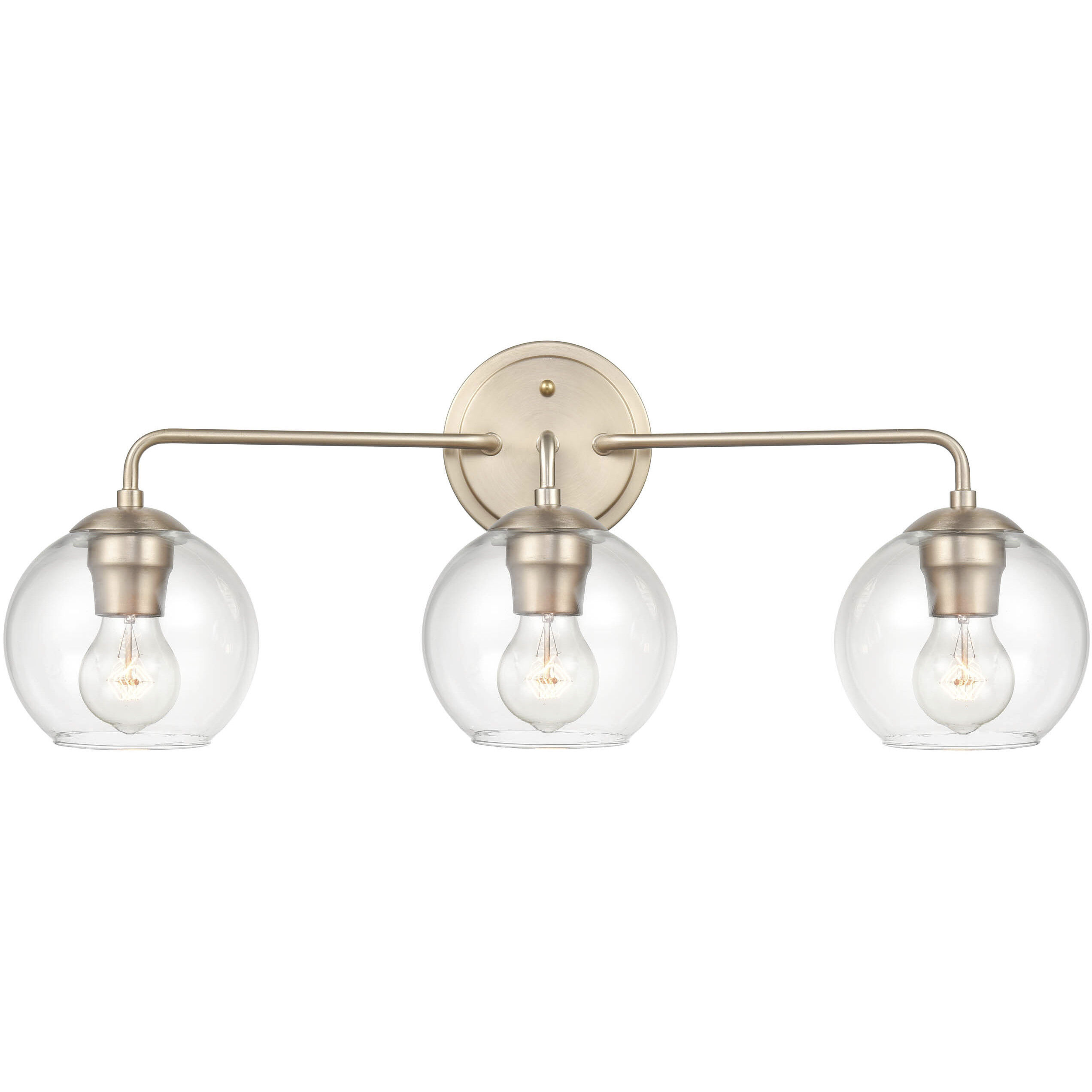 Solmer 3 Light 25.5 inch Modern Gold Bathroom Vanity Light Wall Light